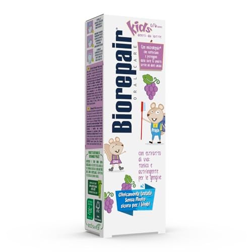 Biorepair Kids Dentifricio Anti-Carie 0/6 Anni al Gusto d'Uva, 50ml - Image 1